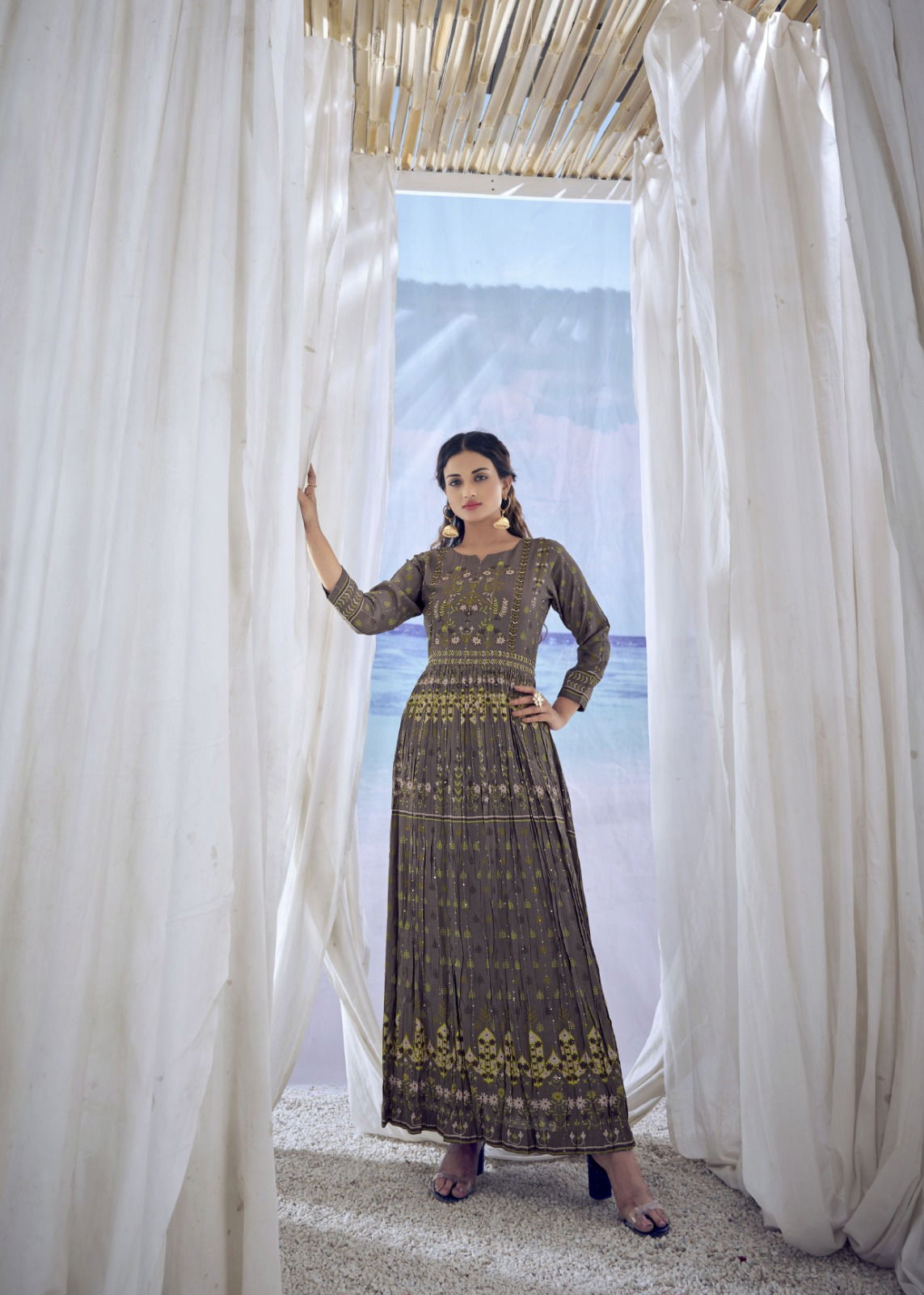 Kig By Amoha Viscose Muslin Printed Long Kurtis Catalog